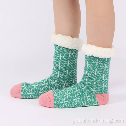 Slipper Socks Women Warm Woman`s Sherpa Thick Gripper Slipper Socks Factory